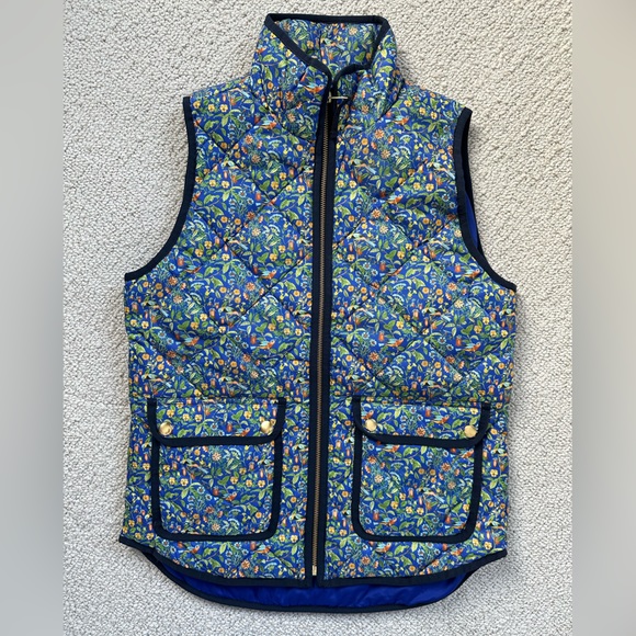 J. Crew quilted vest - special Liberty Print - Picture 1 of 4
